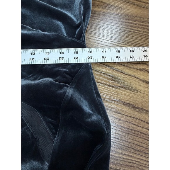 Intimately Free People Slate Blue Velvet Slip Gown L Bias Cut - Picture 14 of 16